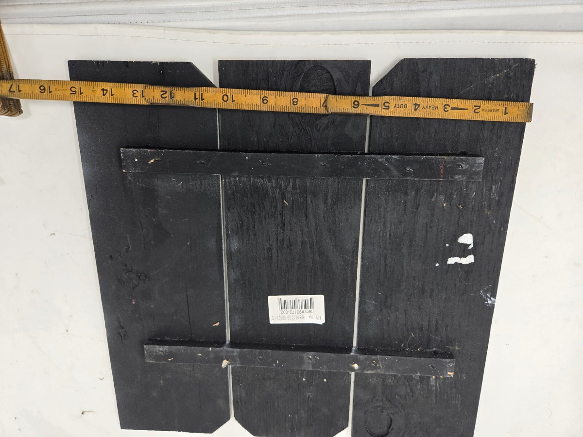 Black wooden sign