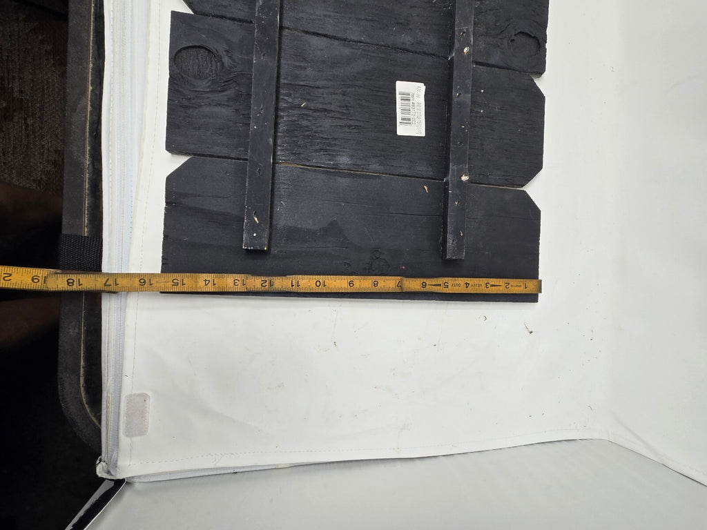 Black wooden sign