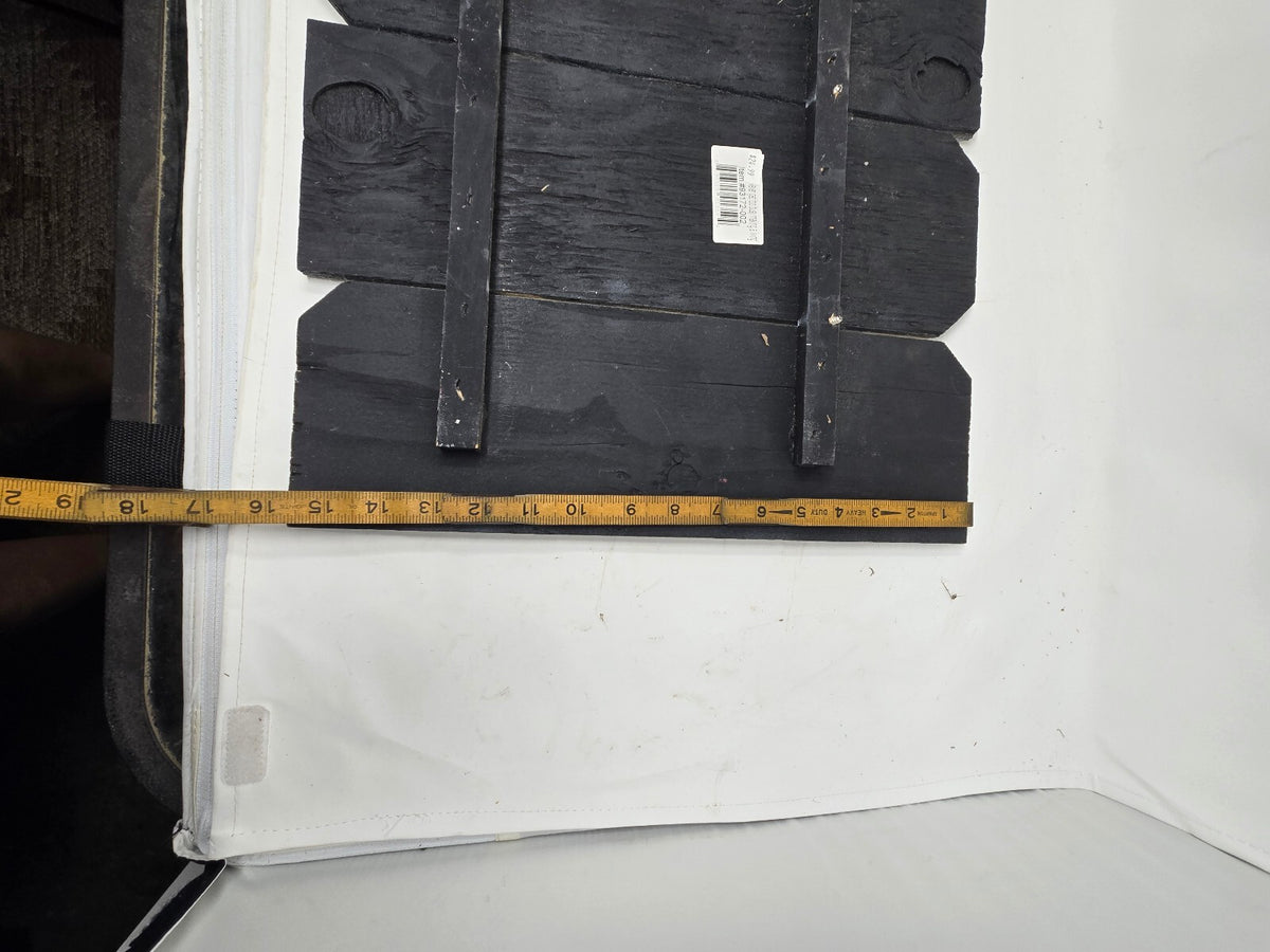 Black wooden sign