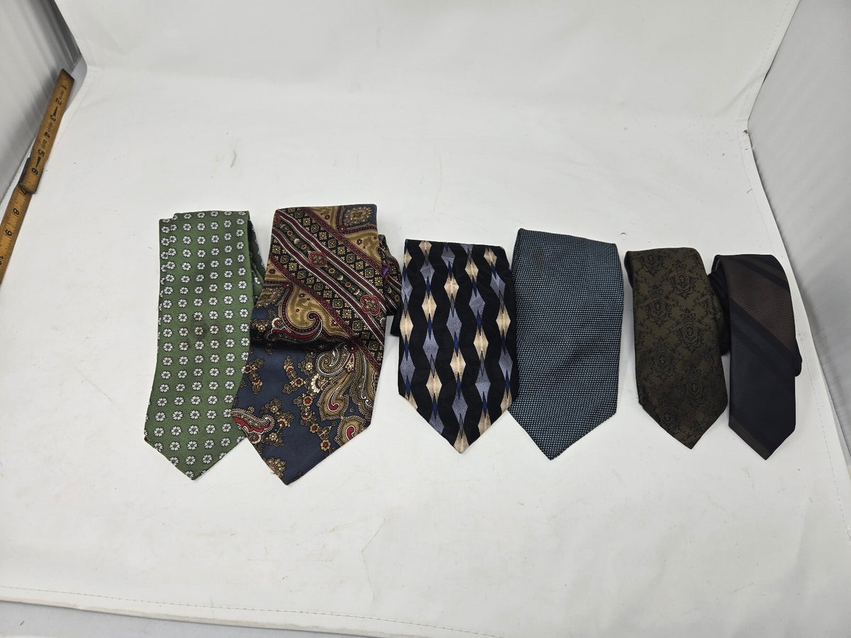 Men's neckties lot of 6 assorted ties