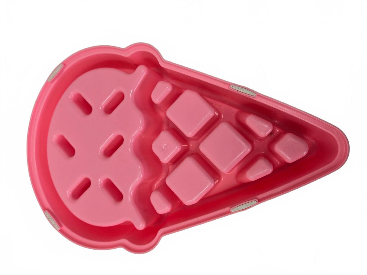 Pink Ice Cream Cone Shaped Slow Dog Food Bowl