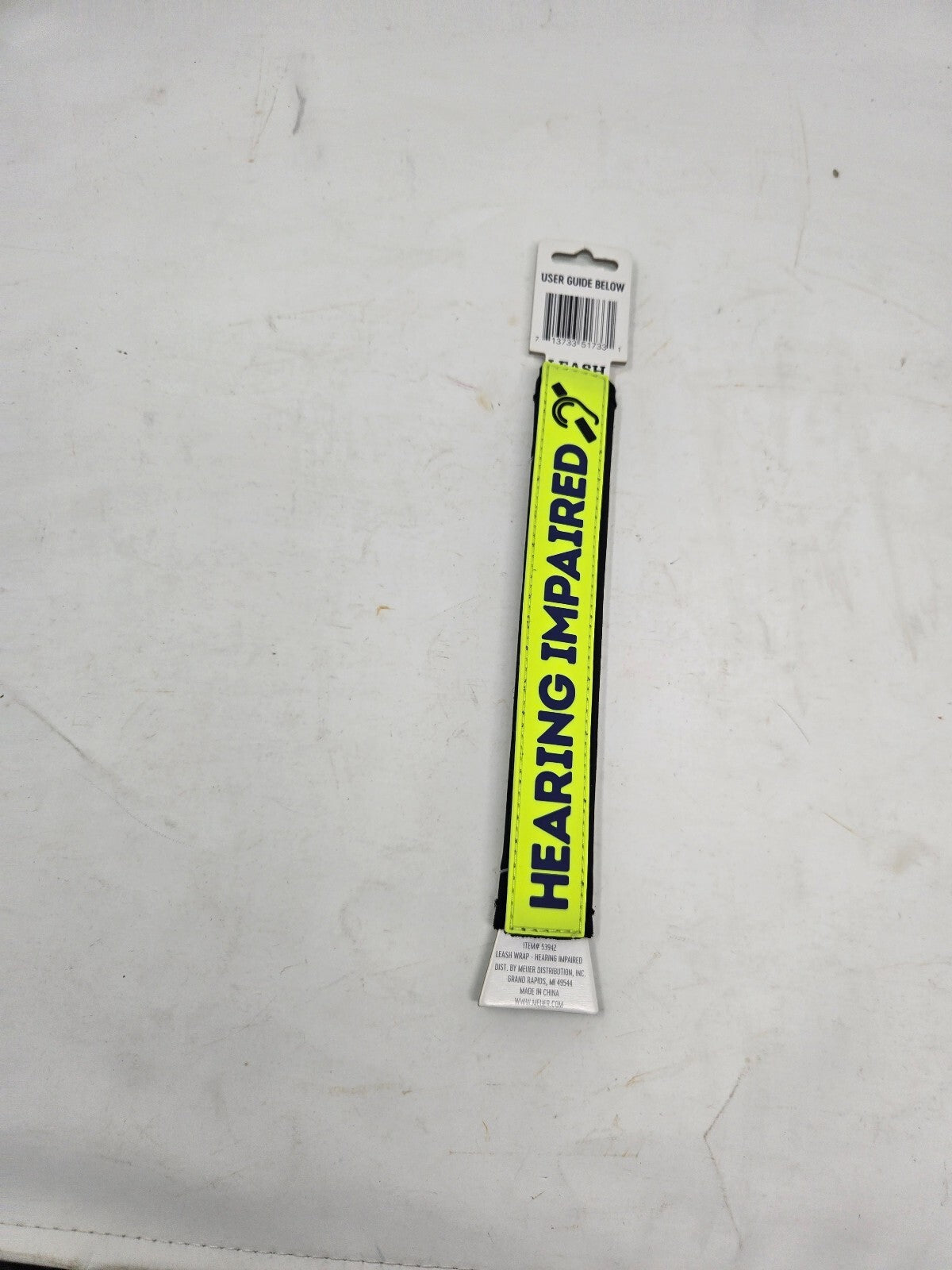 Meijer Yellow Hearing Impaired LEASH Wrap