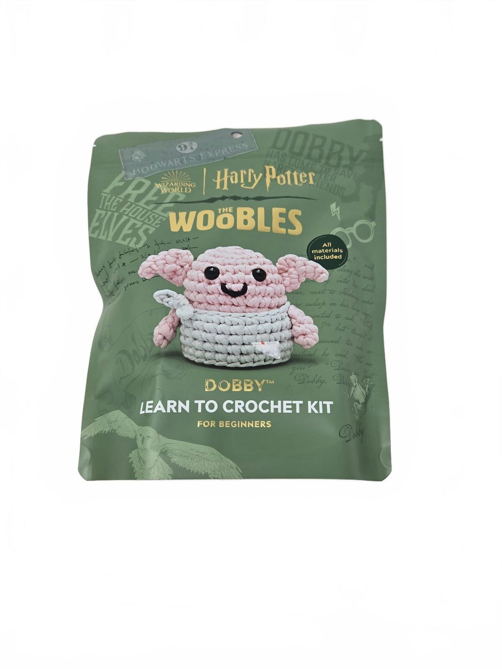 The Woobles Harry Potter Dobby Learn to Crochet Kit