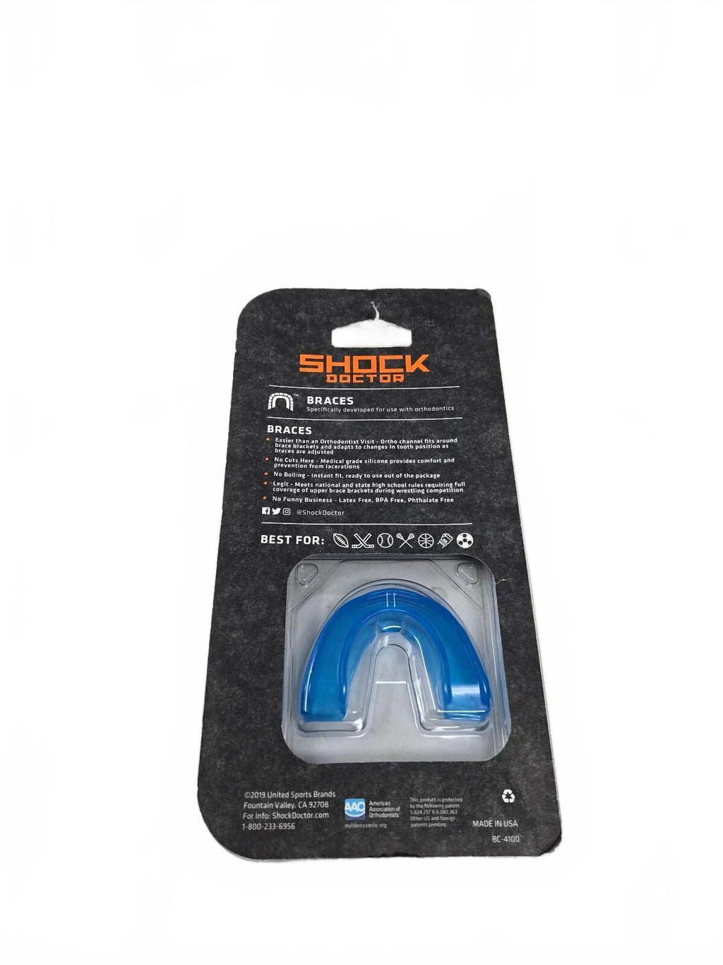 Shock Doctor Braces Adult Mouthguard Blue