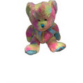 Hugfun 18" Pastel Tie Dye Rainbow Teddy Bear XO Heart Feet Soft Plush Stuffed