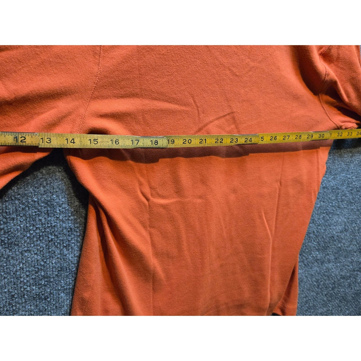 Kim Rogers Women's Orange 3/4 Sleeve Cotton T-Shirt, Size Large, Good Condition