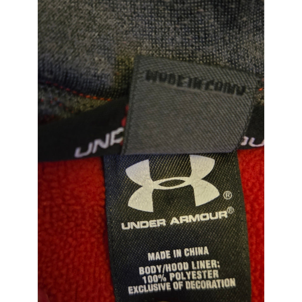 Under Armour Boys Red Pullover Hoodie Youth Medium