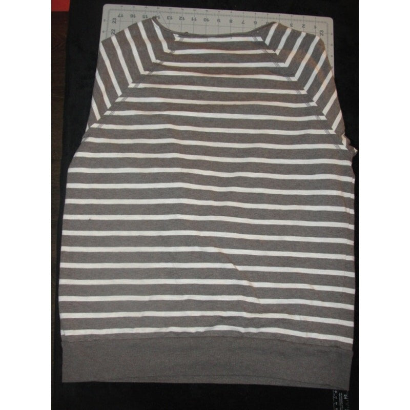 Large greige  and white sweater  size large
