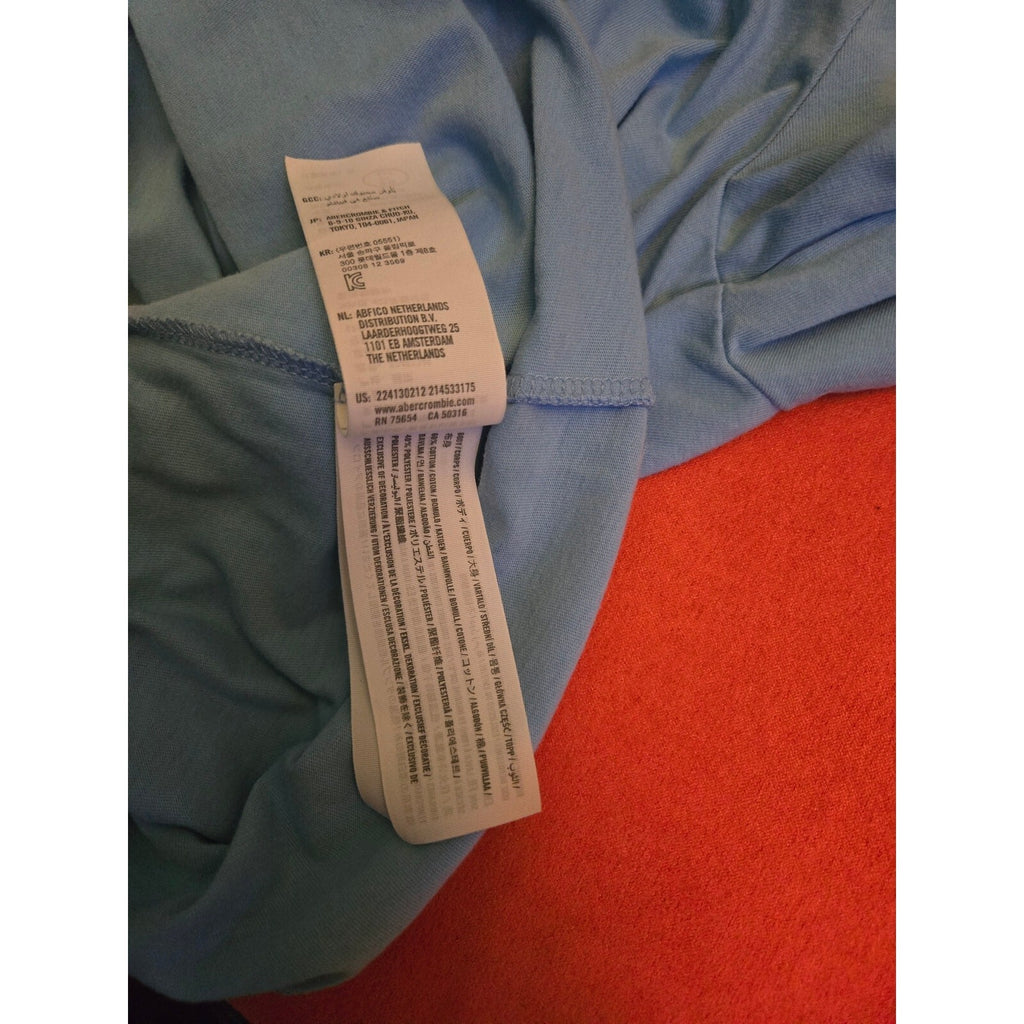 Abercrombie KIds Light Blue Hooded Tshirt Size 11/12