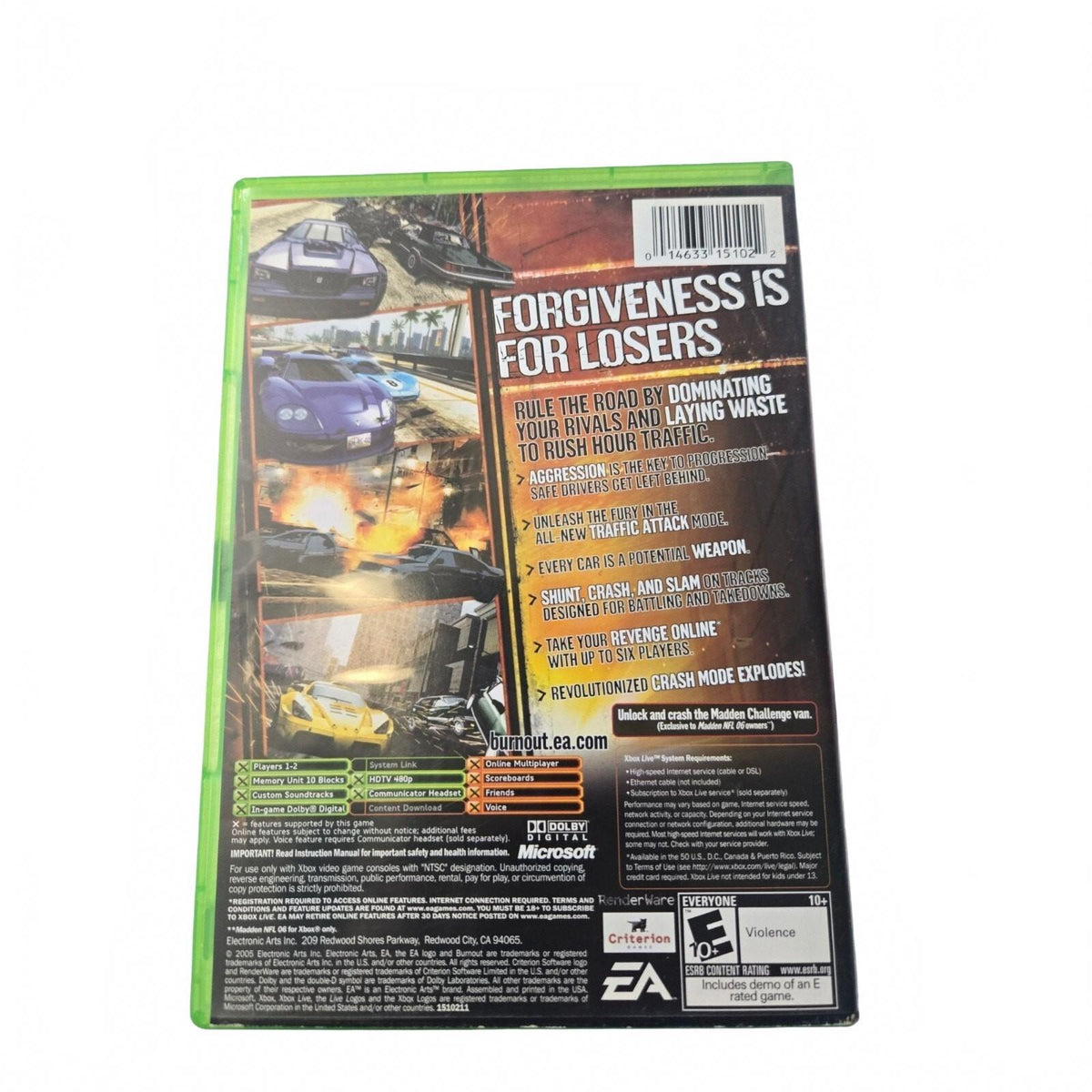 Burnout: Revenge (Microsoft Xbox, 2005) Multiplayer Racing EA Manual Included