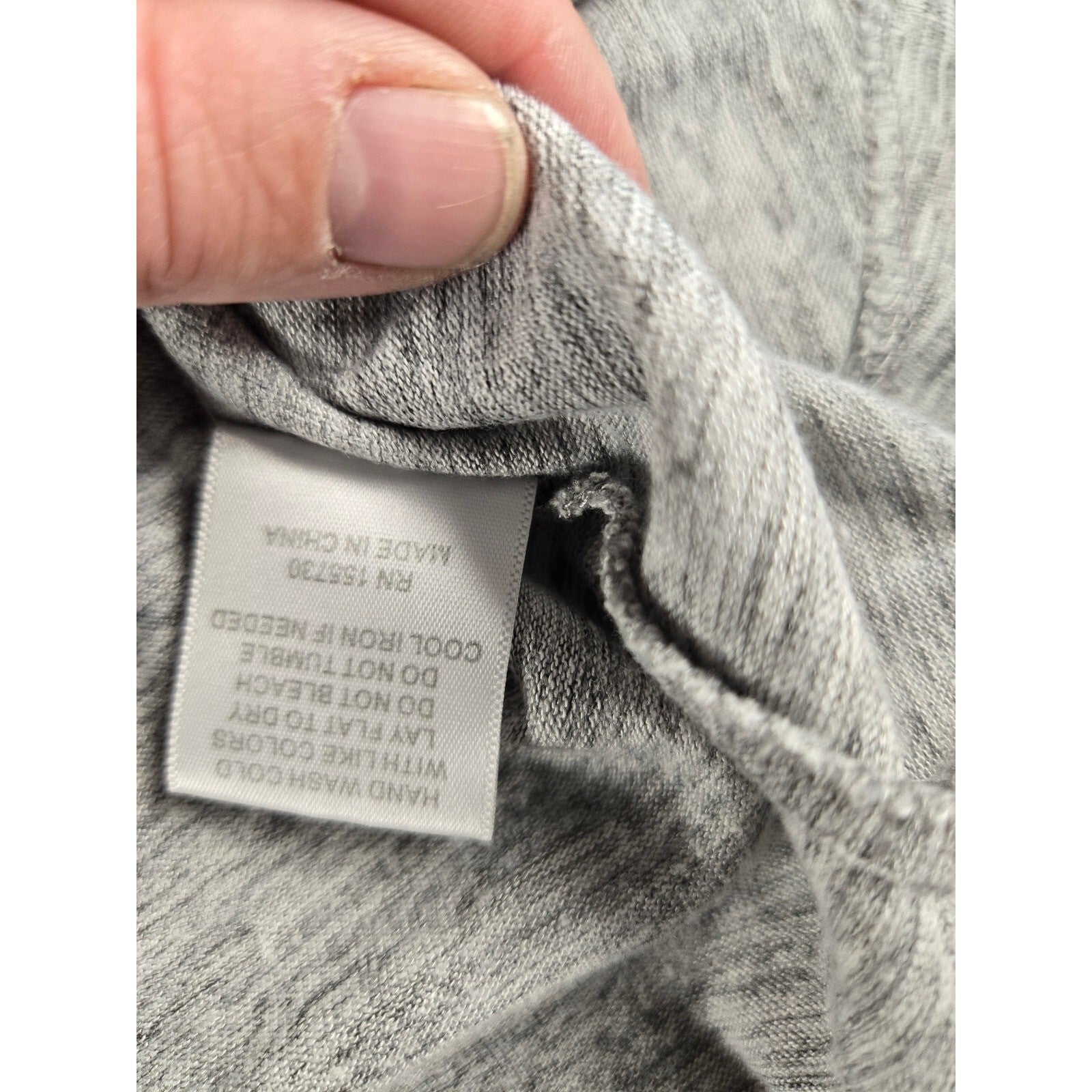 Rose & Olive Heather Gray Button-Back T-Shirt, Medium, Good Condition