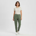J. Jill Women's Green Linen Stretch Pants, Size Medium, Comfortable Elastic Wais