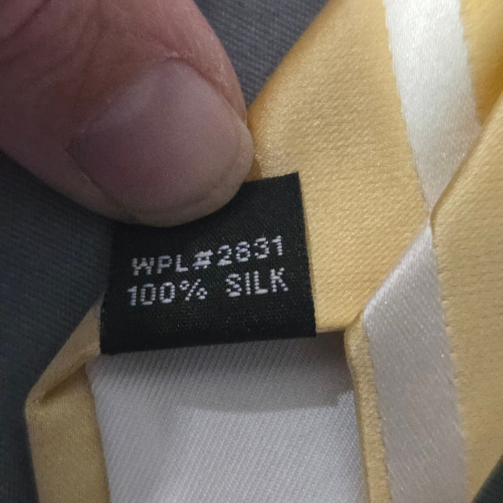 Croft & Barrow Yellow Striped Silk Neck Tie - Classic Elegant Design