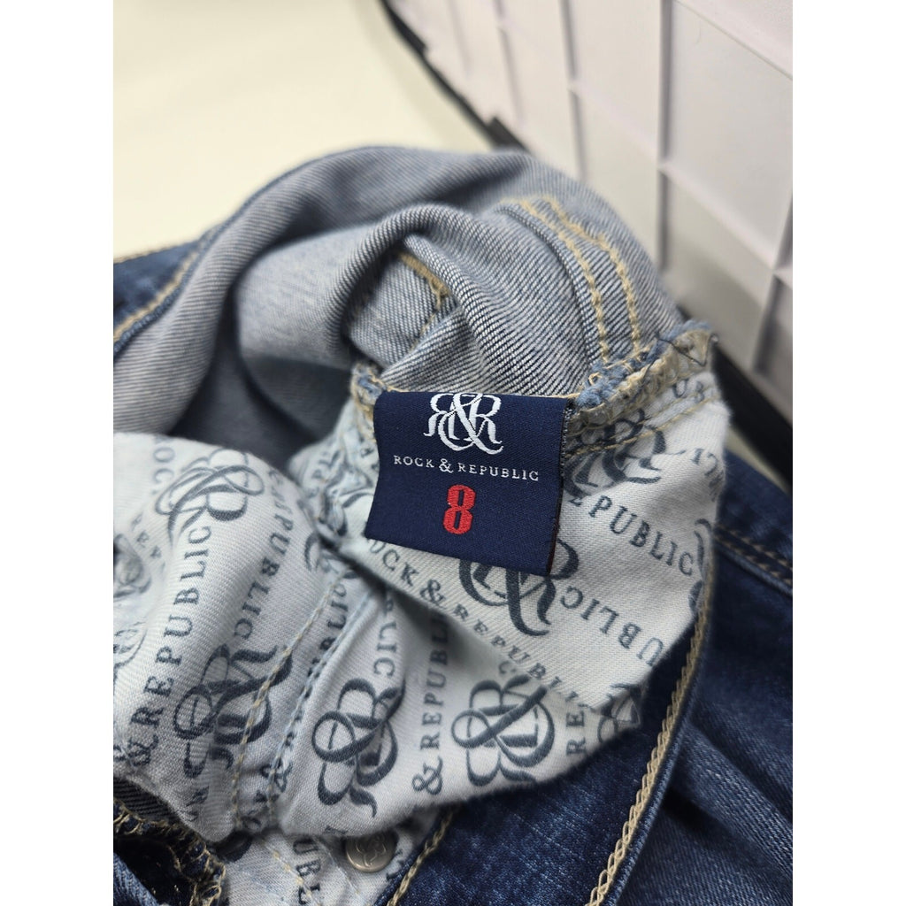 Rock And Republic Women's Jean size 8 Low rise Blue Denim