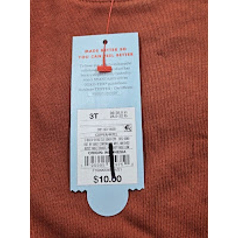 NWT Cat And Jack Boys Crew Neck Sweatshirt Rust orang 3T