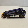 2009 Hot Wheels HW City Back Slider Purple Yellow Chrome Malaysia Loose Truck To