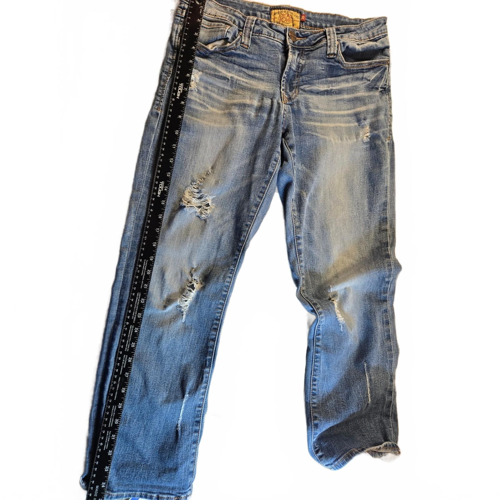 Dear John American Standard Women's Blue Denim Jeans Size 30 Distressed Fit