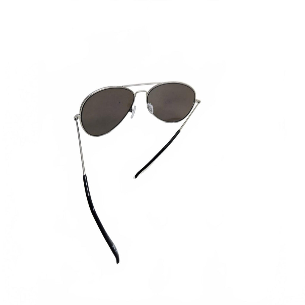 Retro Double Bridge Pilot Aviator Shades - Reflective Mirror Sunnies