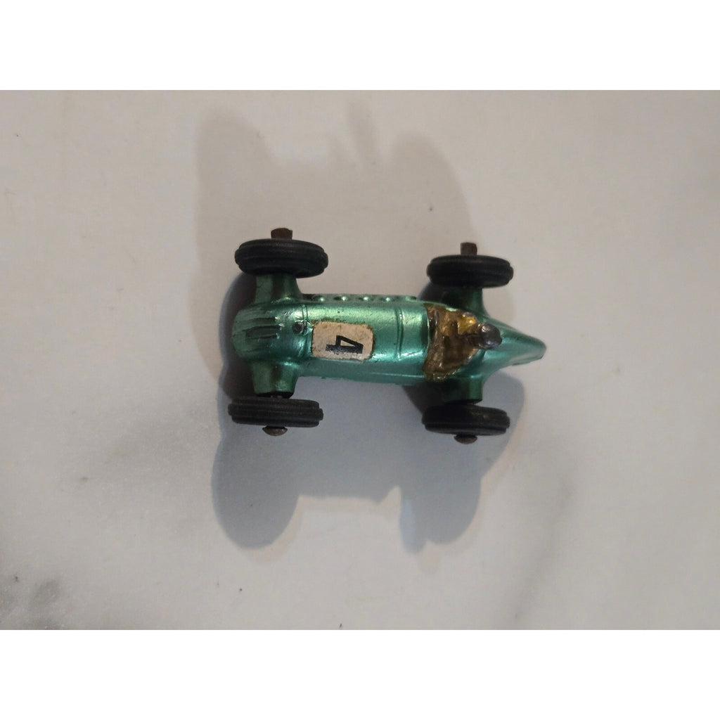 Vintage 1960s Lesney Matchbox No. 19 Aston Martin DBR5 Green Race Car Toy