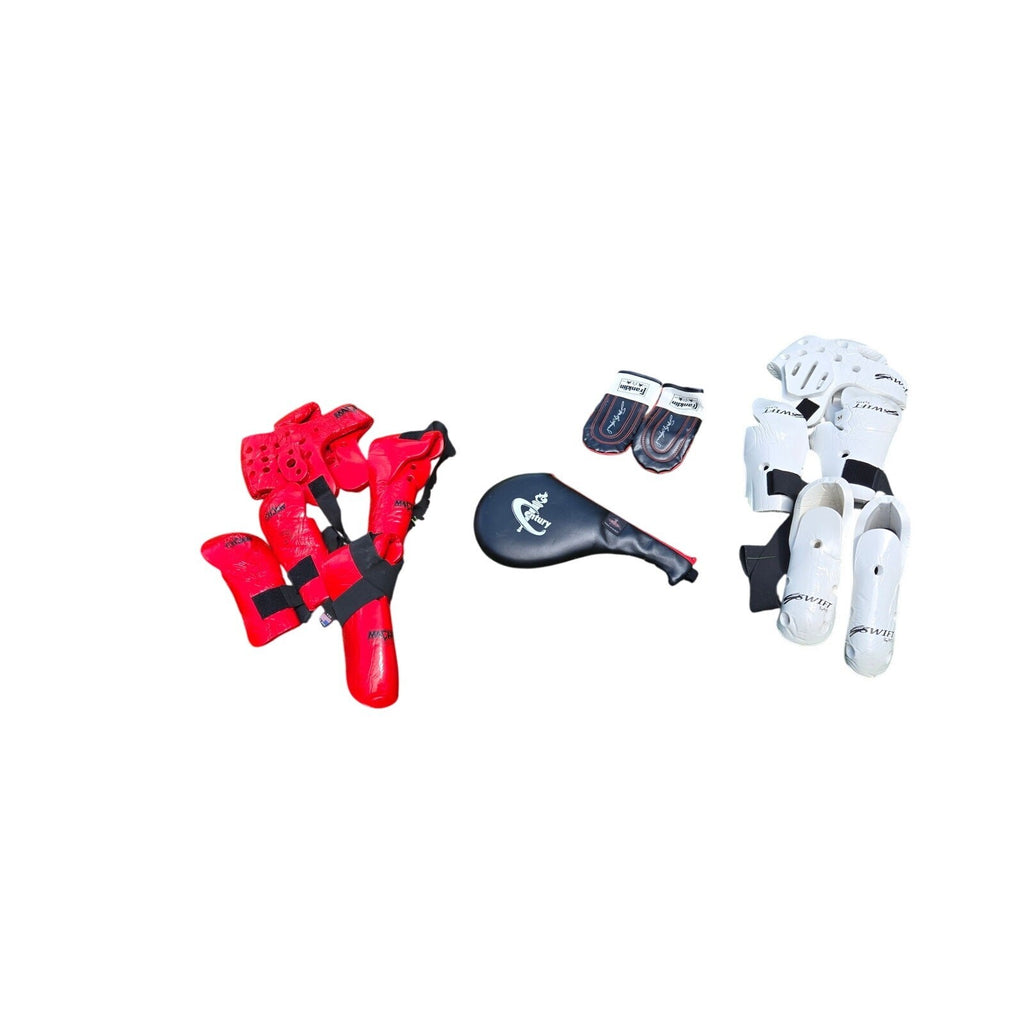 Complete Martial Arts Sparring Gear Lot - Macho & Swift Pads, Century Kick Targe