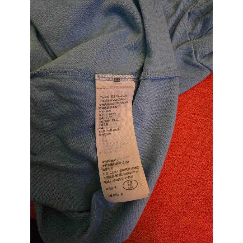 Abercrombie KIds Light Blue Hooded Tshirt Size 11/12