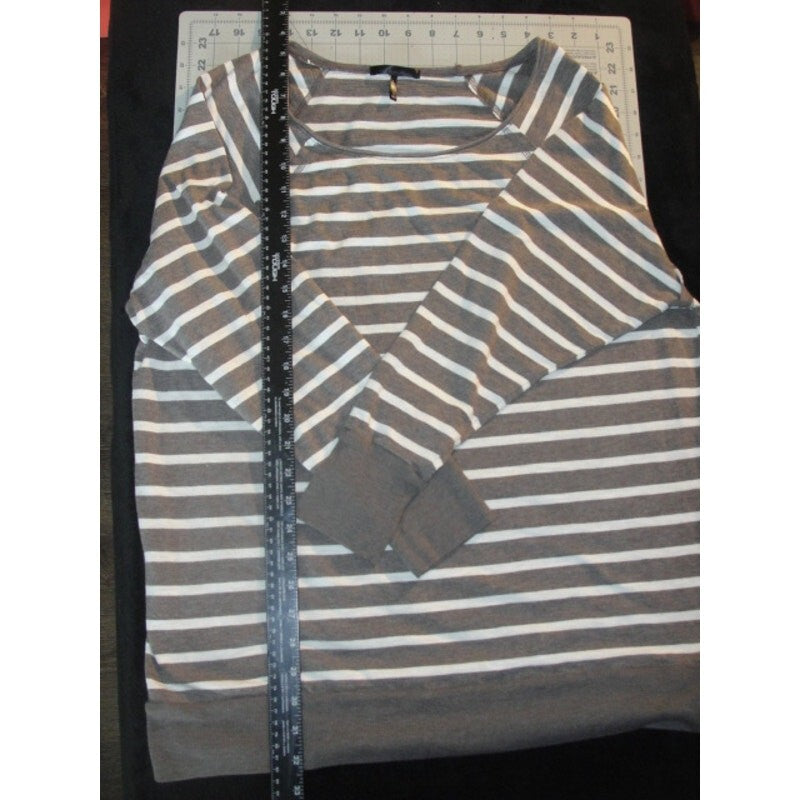 Large greige  and white sweater  size large