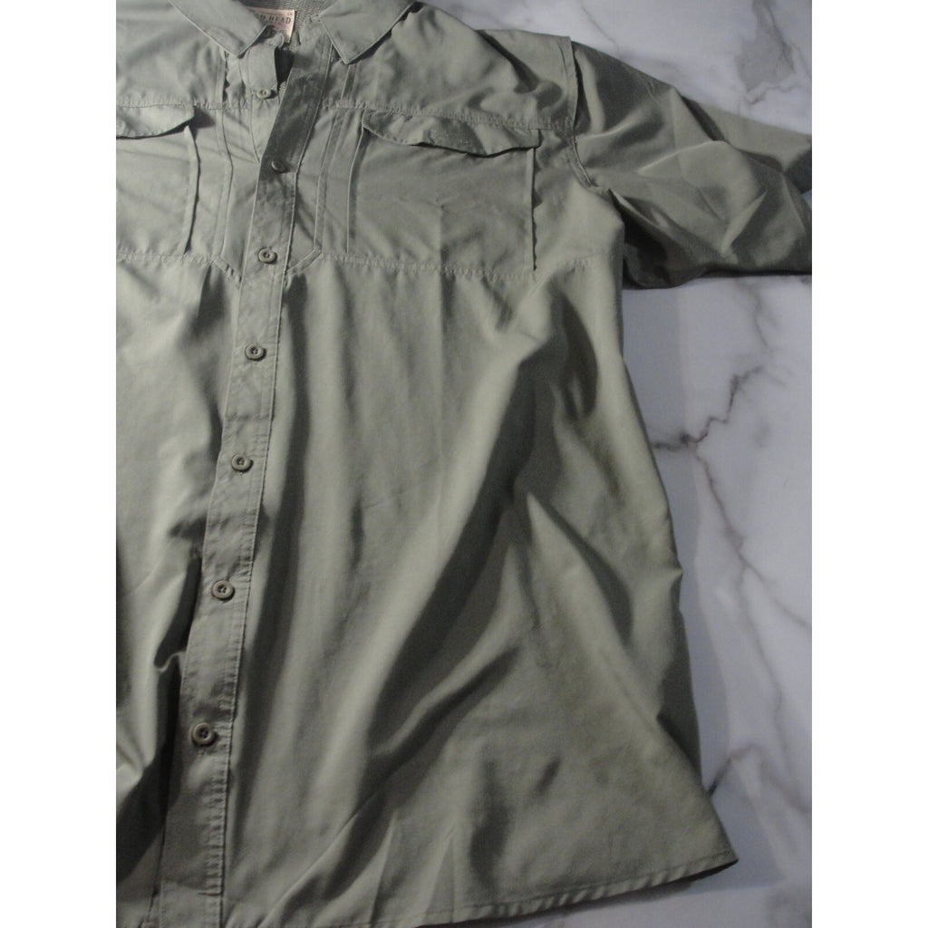 RedHead olive green button-down fishing shirt in size 2XLT