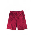 Unbranded Women's High-Rise Maroon Yoga Shorts, Size Small/Medium, Polyester