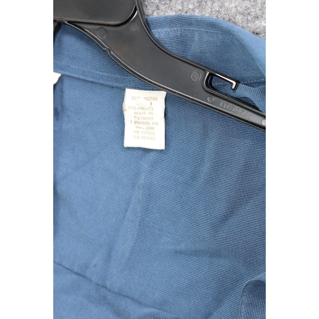 Mens Blue Axis Long Sleeve Button Up Dress Shirt Size XL