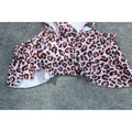 Pink Leopard Print Ruffle Two Piece Bathing Suit Beachwear L