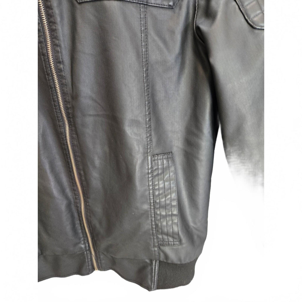 XRAY Jeans Men's Full Zip Sherpa Fleece Jacket Black Winter Heavy Coat XL