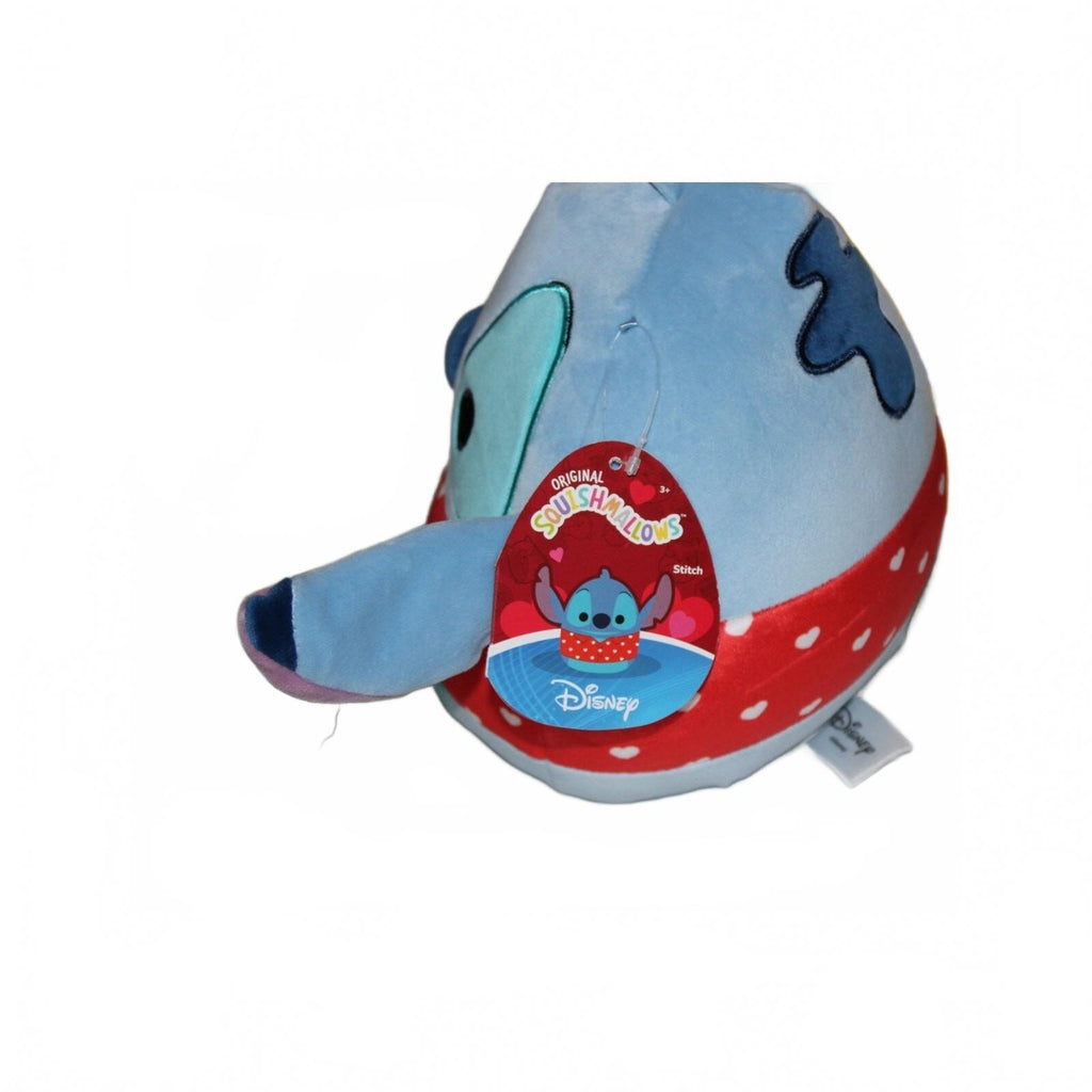 New Disney Squishmallows Stitch 8" Plush Toy Valentine Edition Red Heart Shirt
