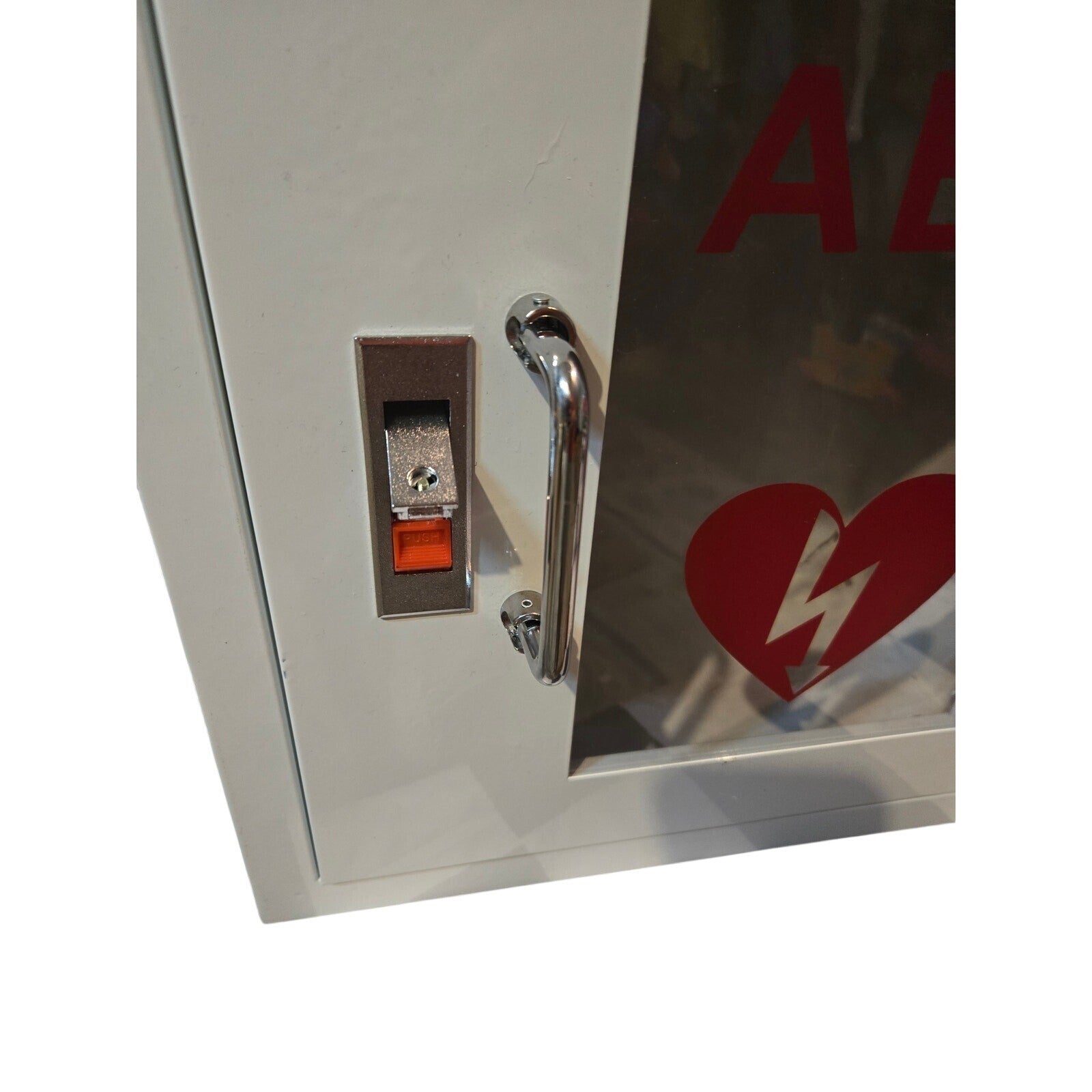 Wall-Mounted AED Cabinet with Lock and Clear Window