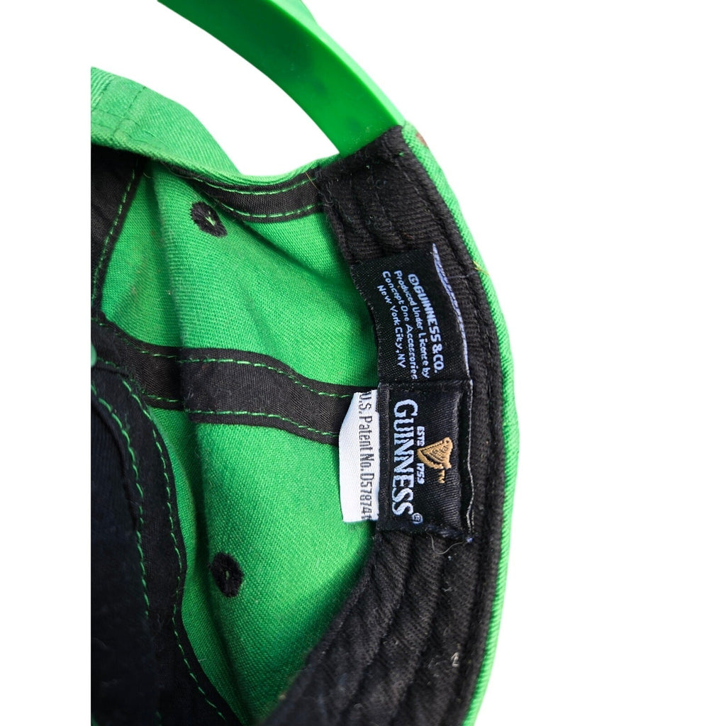 Official Guinness Extra Stout Black and Green Hat with Built-in Bottle Opener -