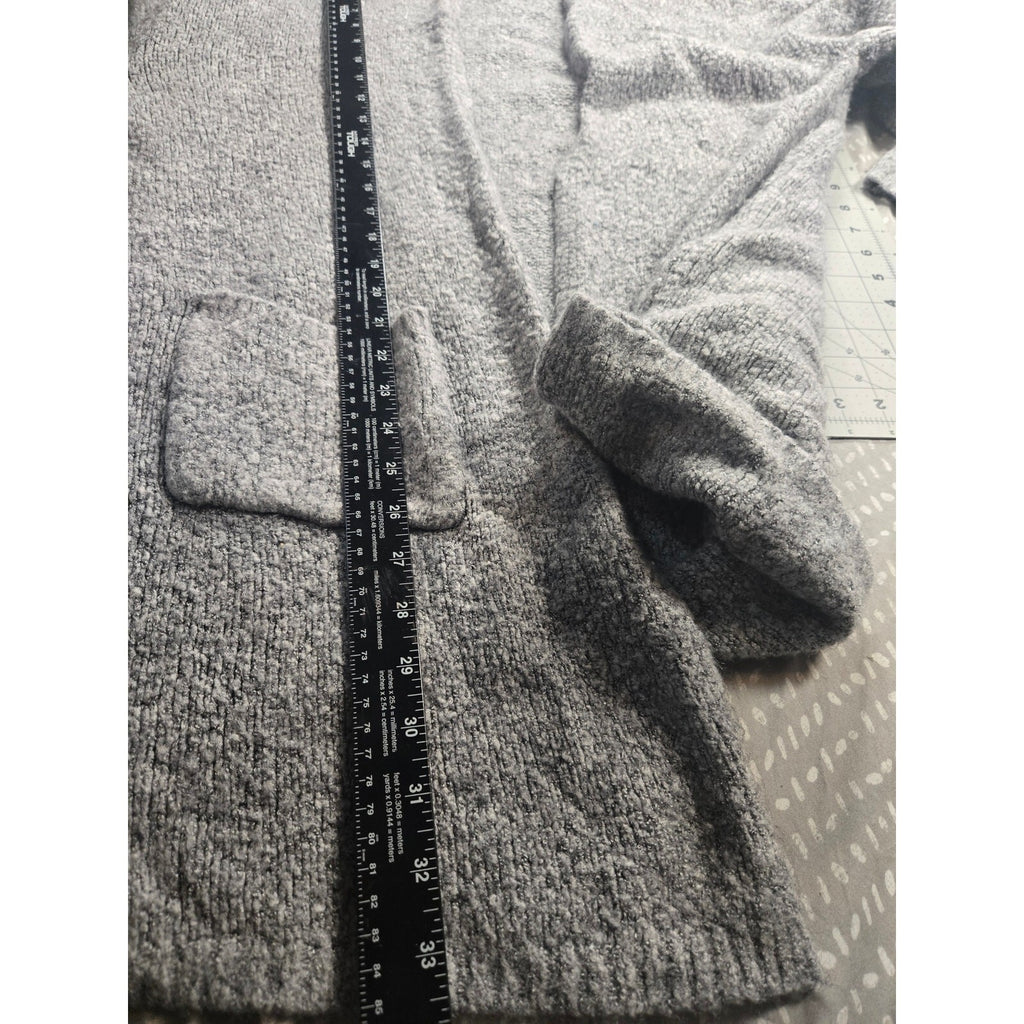 Dreamers Gray Fuzzy  Open Cardigan M/L
