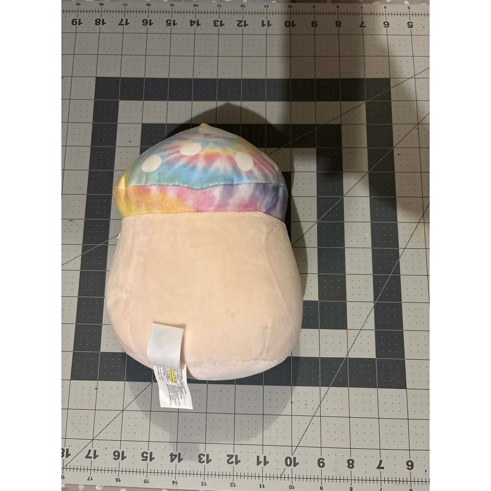 10 Inch Tie Dye Mushroom Plush Toy Kervena Collectible Soft Squishmallows