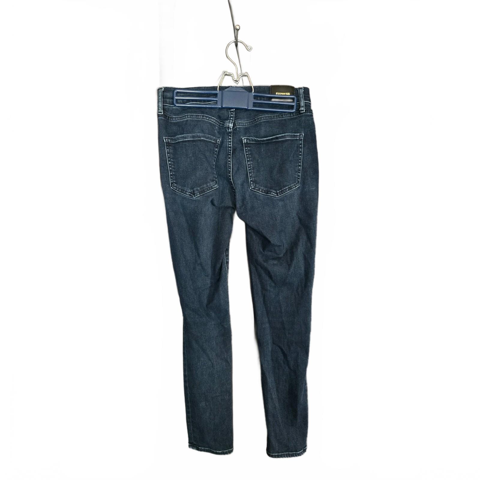Express Women's Blue Stretch Straight Fit Jeans - Size Medium, Very Good
