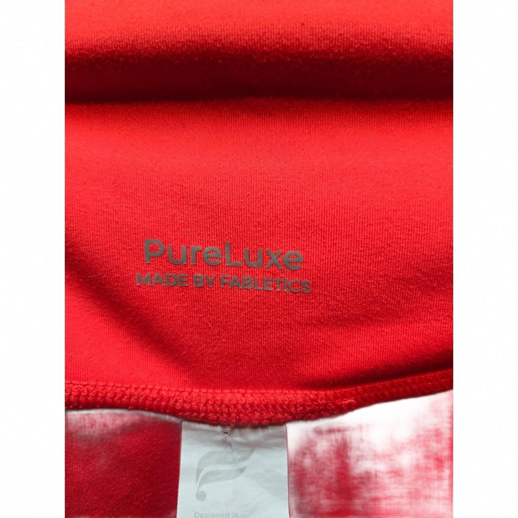 Fabletics PureLuxe Red High-Waisted Capri Leggings Medium