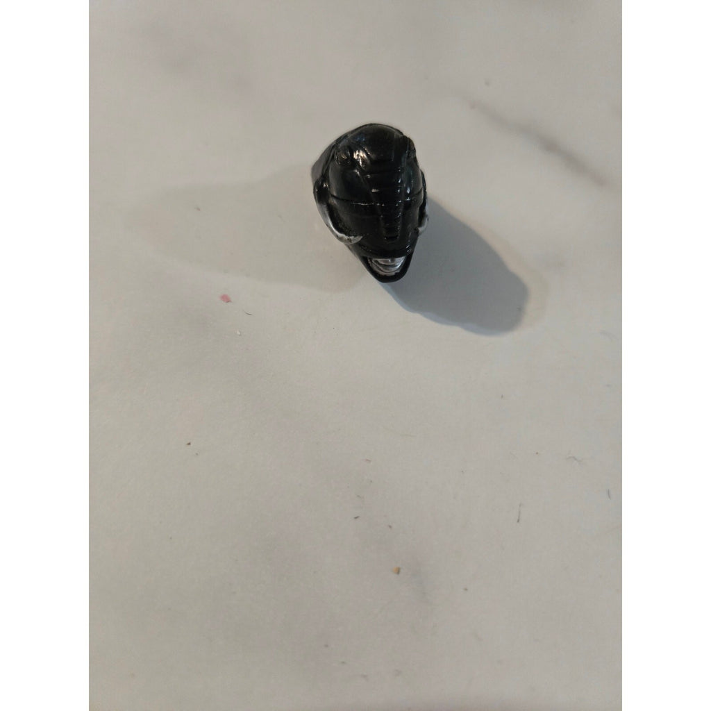 Vintage 1990s Mighty Morphin Power Rangers Black Ranger Plastic Toy Ring