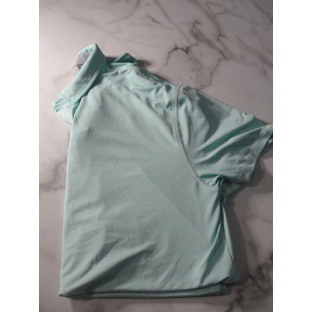 BKE Men's Blue Solid Short Sleeve Collared Button Polo Shirt Size XL Regular