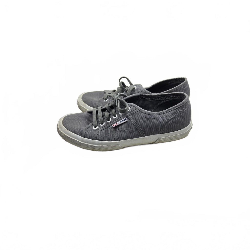 Superga 2750 Cotu Classic Gray Canvas Sneakers Women's US 8 EU 41 Good Condition