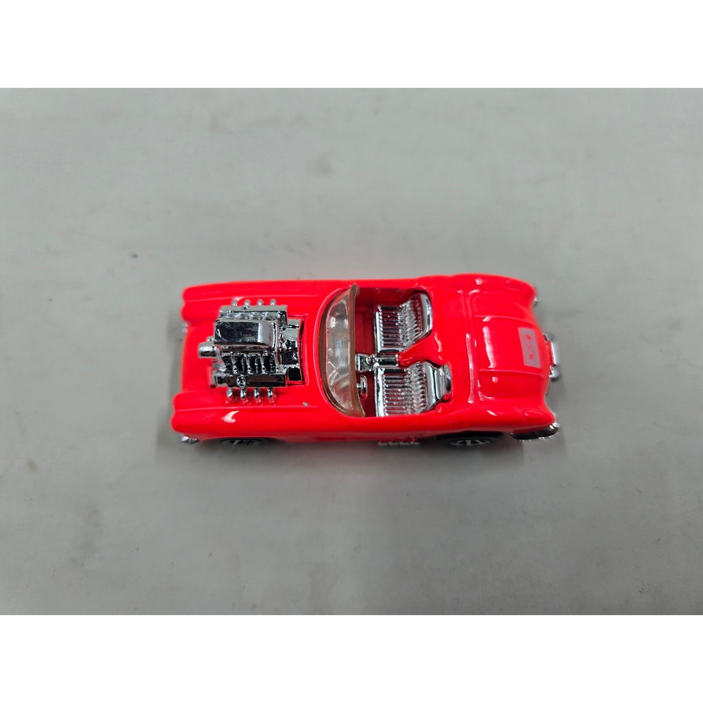1995 Hot Wheels Model Series '58 Corvette Coupe Neon Pink Chrome Engine Variant