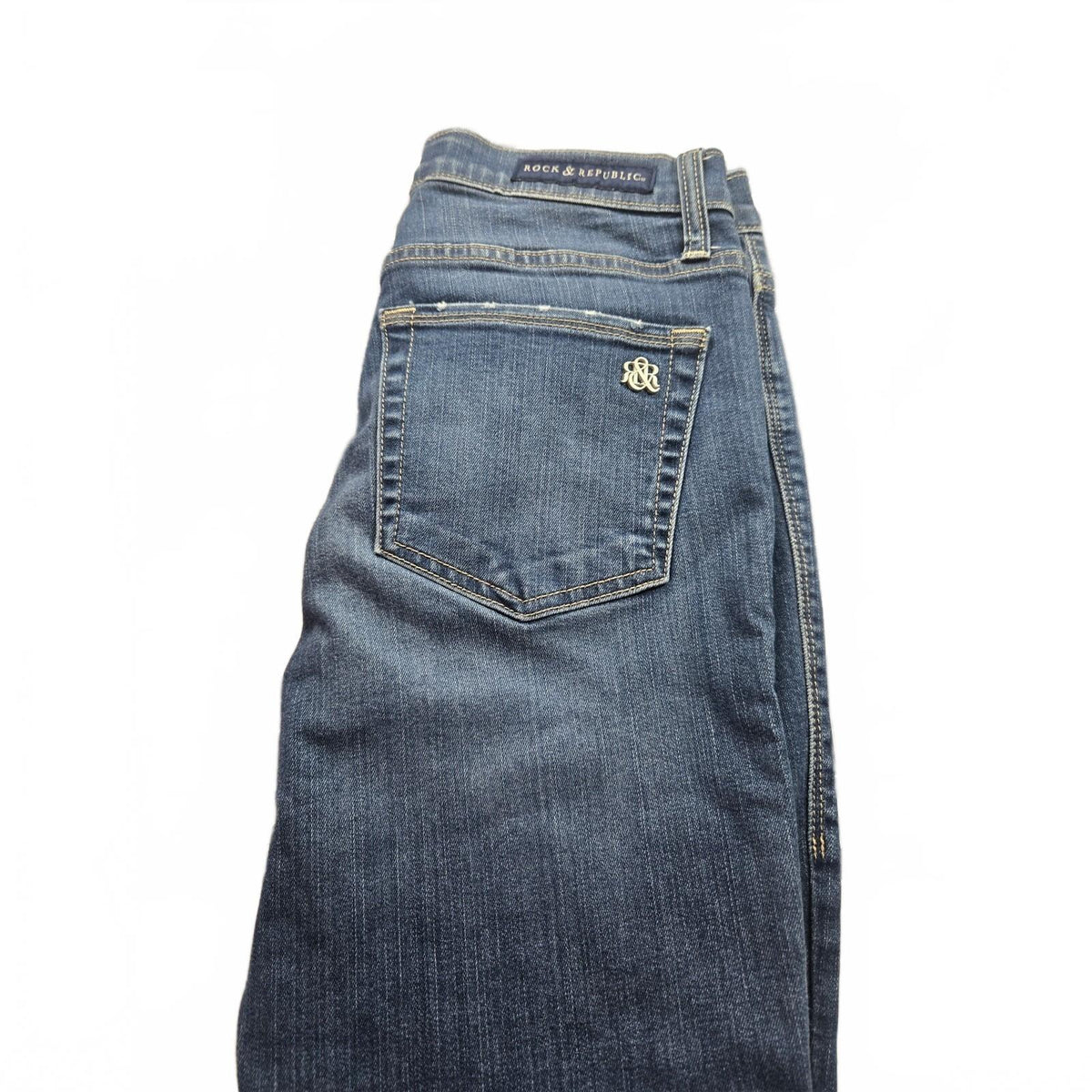 Rock And Republic Women's Jean size 8 Low rise Blue Denim