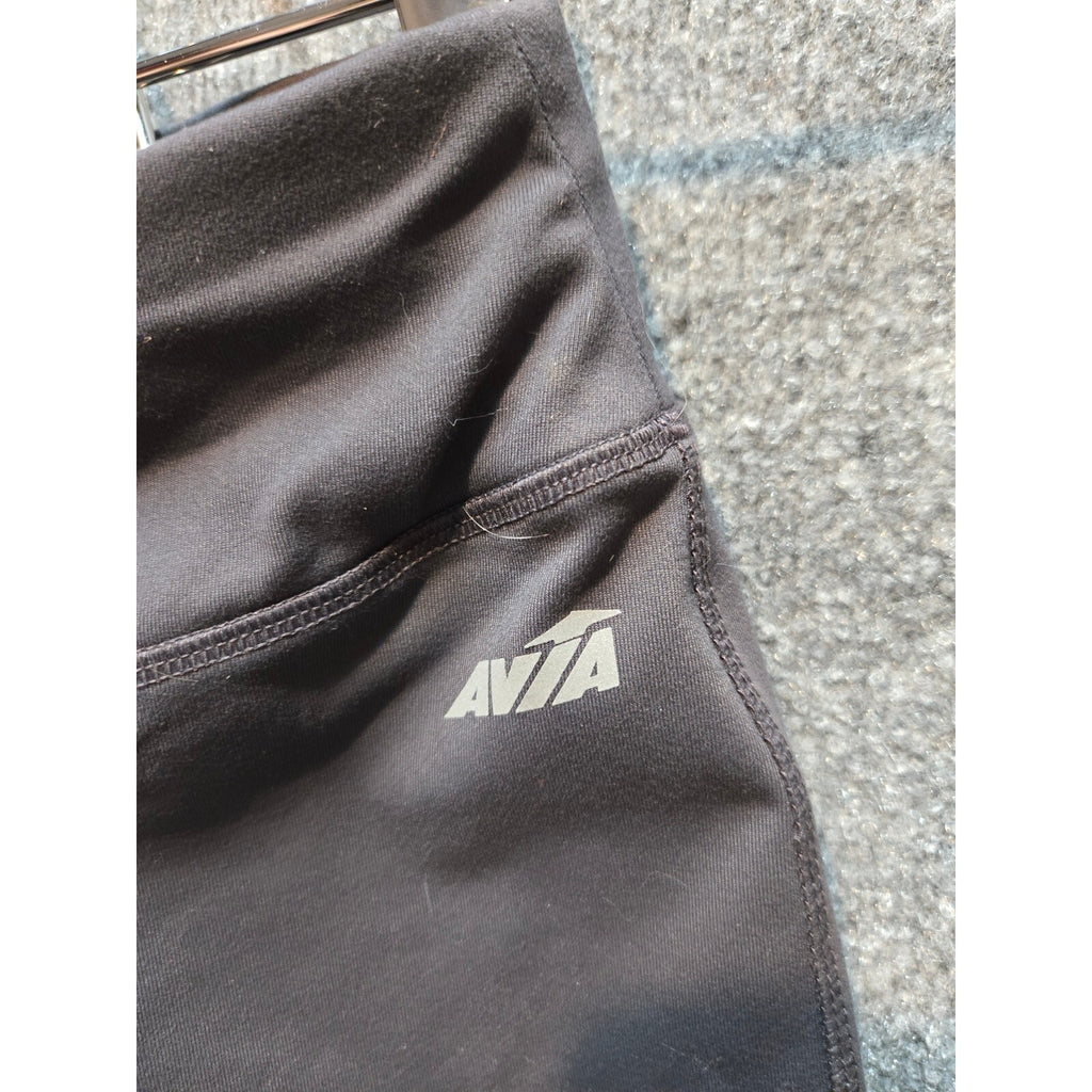 Avia Black Athletic Shorts with Stretch Fabric - Size Medium