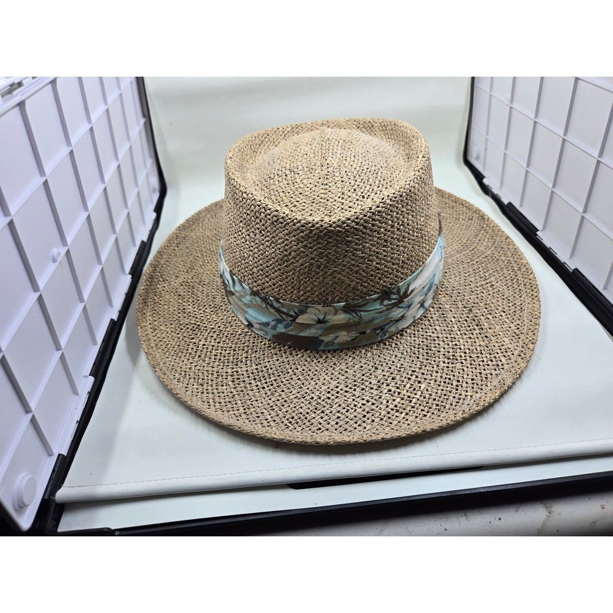 Vintage Imperial Headwear Made in USA Straw Sun Hat Wide Brim One Size