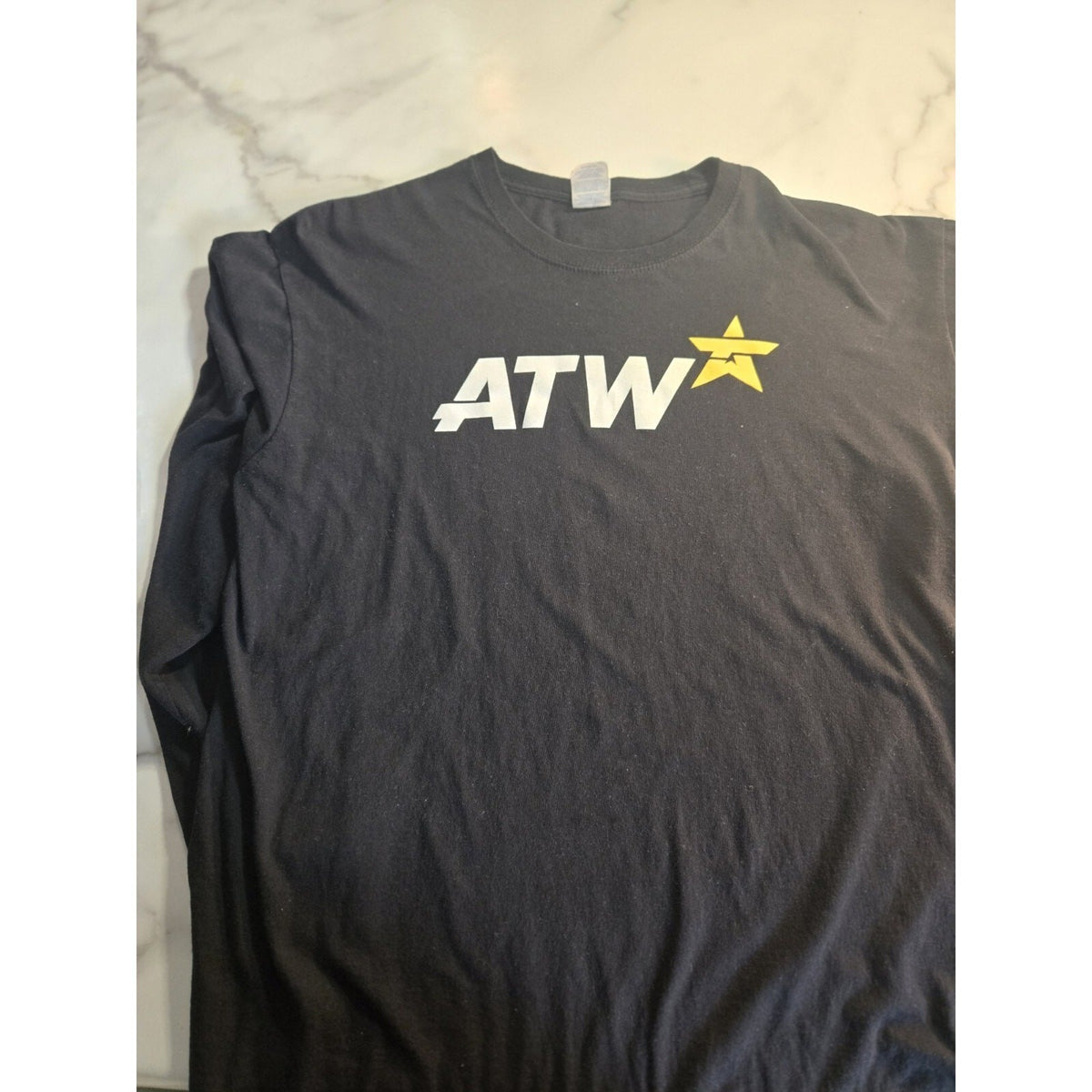 Port and Company Black Long Sleeve ATW Shirt Size XL Cotton Unisex Top