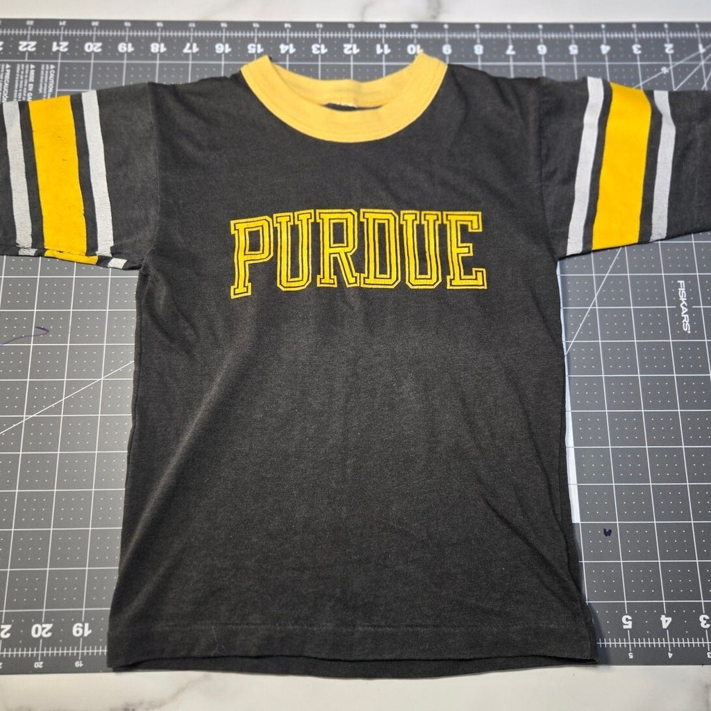 Vintage 70s/80s Purdue University Boilermakers Youth Ringer t-shirt