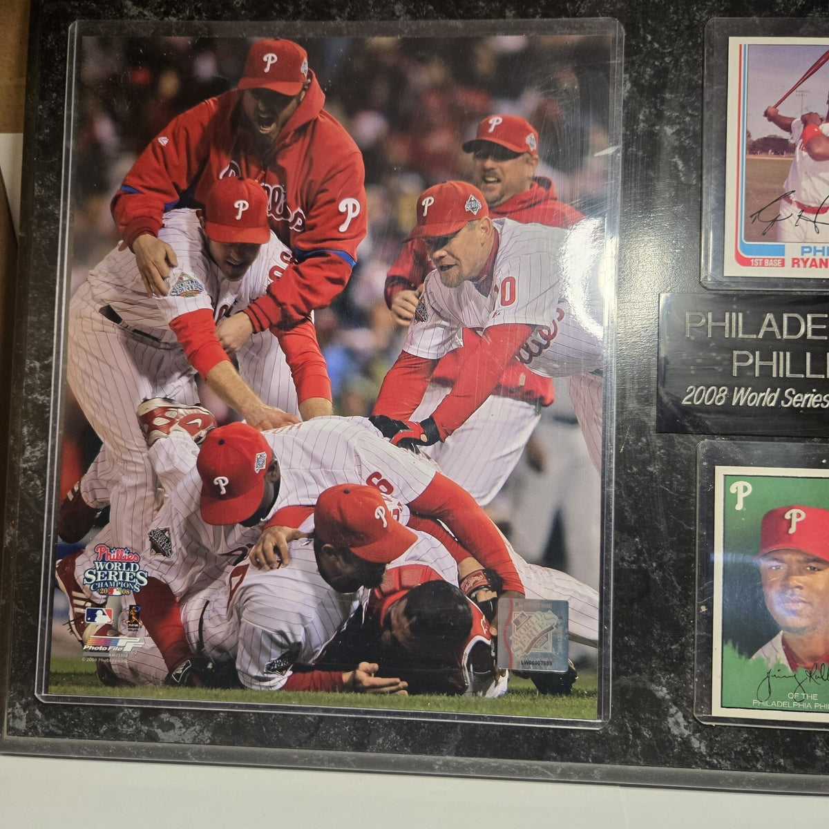 Philadelphia Phillies 2008 World Series Champions Commemorative Display with Aut