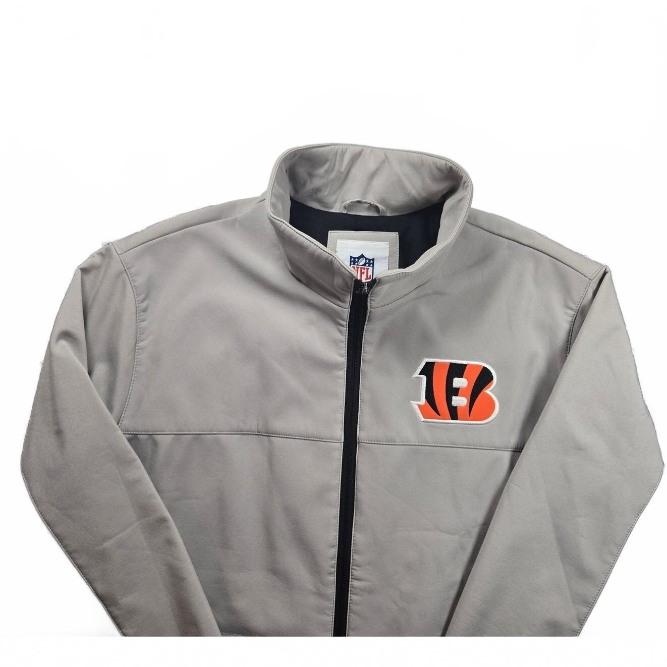NFL Cincinnati Bengals Men's Tan Jacket with Team Logo - Very Good Condition