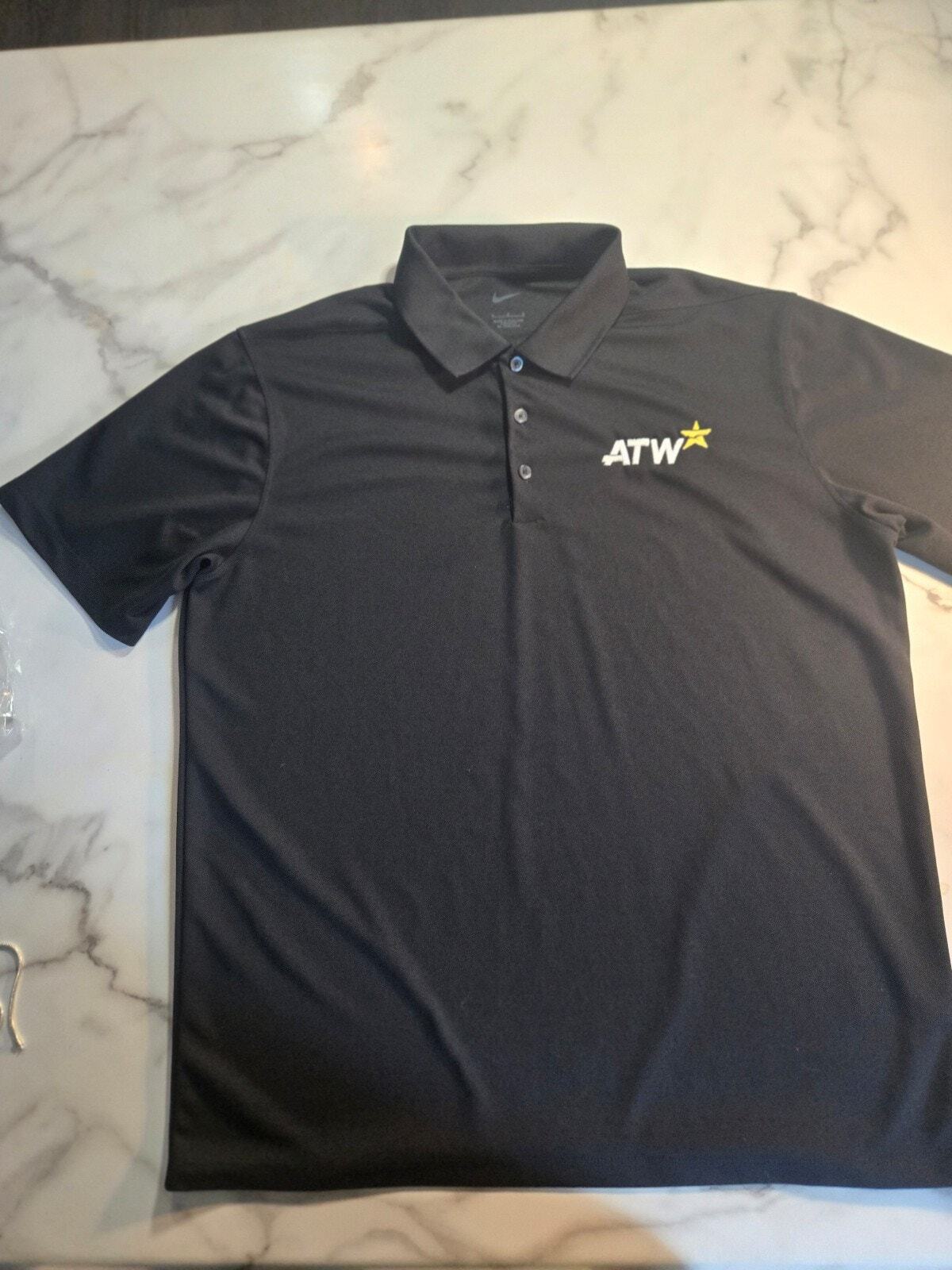 New Without Tags Nike ATW Men's Black Polo Shirt Size Large